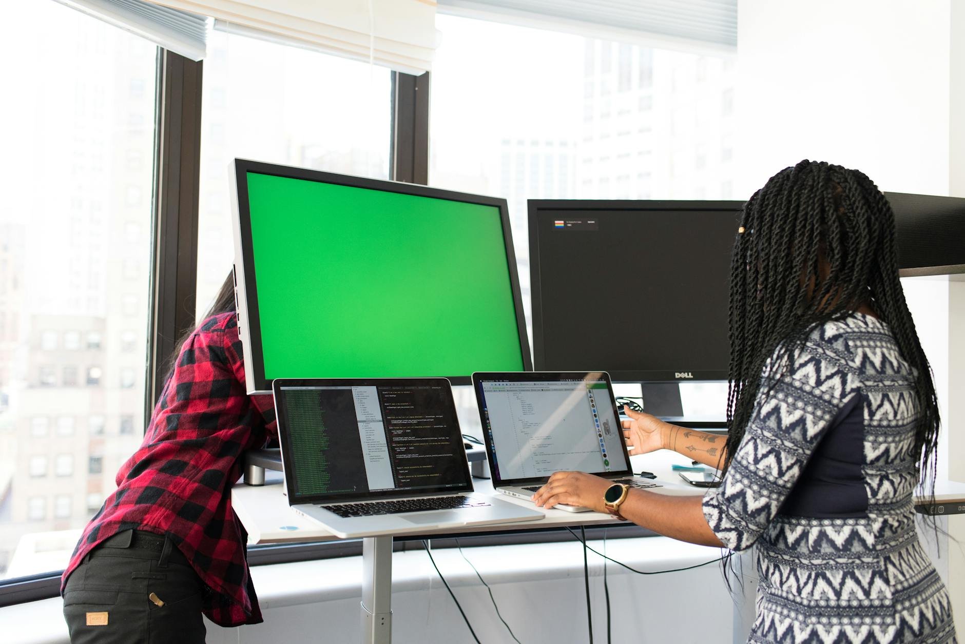 Web development team coding modern applications